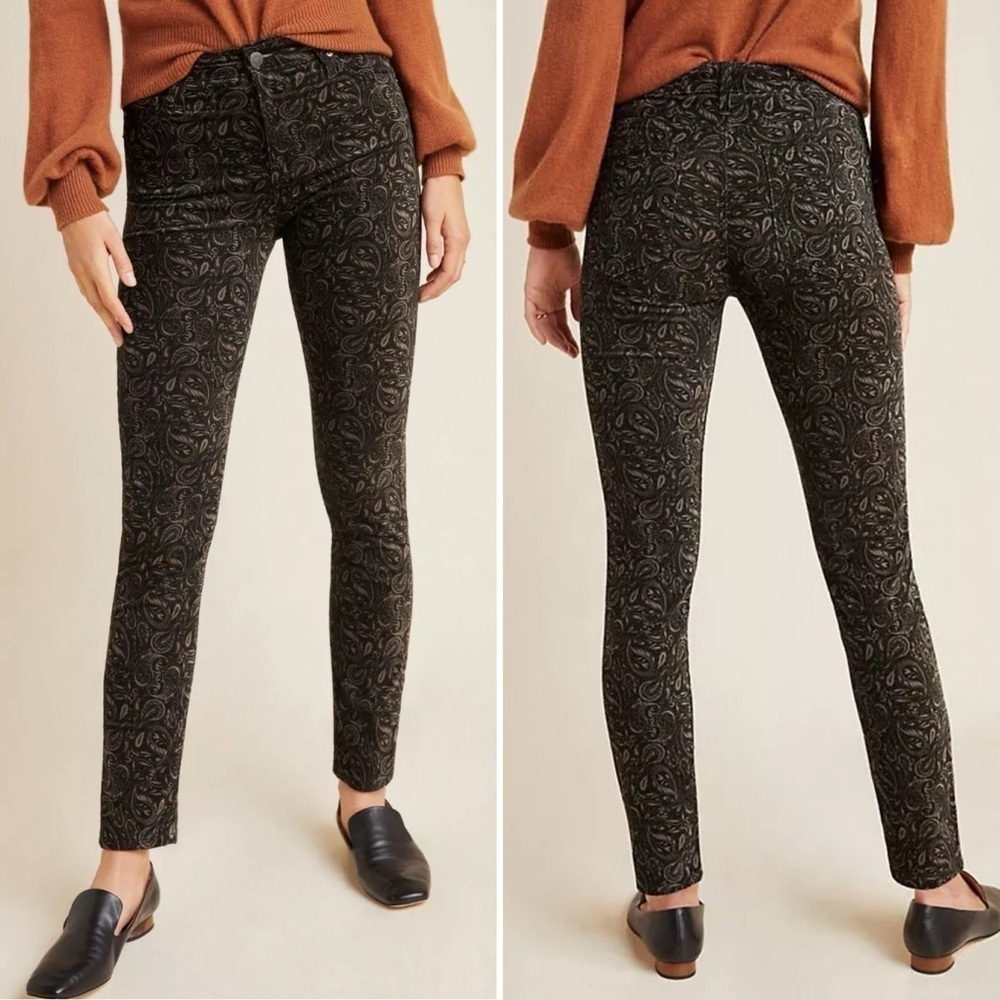 AG Adriano Goldschmied X Anthropologie Stevie High‎ Rise Ankle Jeans 32 velvet